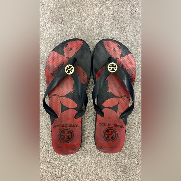Tory Burch Shoes - Tory Burch Floral Flip Flops - Size 7.5